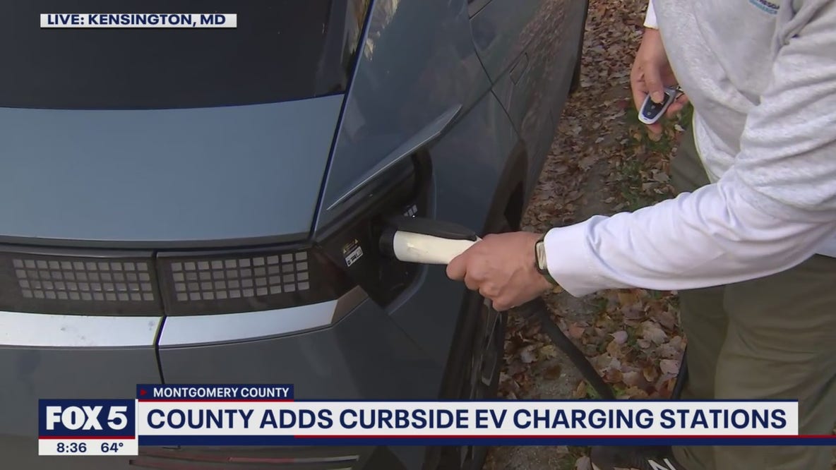 Montgomery Co. adds more curbside electric vehicle charging stations